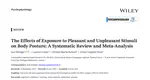 The Effects of Exposure to Pleasant and Unpleasant Stimuli on Body Posture: A Systematic Review and Meta-Analysis