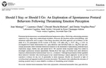 Should I Stay or Should I go: An Exploration of Spontaneous Postural Behaviours Following Threatening Emotion Perception
